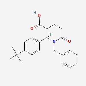 molecular formula C23H27NO3 B1290976 1-Benzyl-2-[4-(tert-butyl)phenyl]-6-oxo-3-piperidinecarboxylic acid CAS No. 952182-64-8