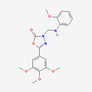 3-(((2-Methoxyphenyl)amino)methyl)-5-(3,4,5-trimethoxyphenyl)-1,3,4-oxadiazol-2(3H)-one