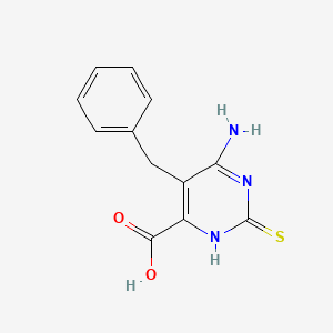 6-Amino-5-benzyl-2-sulfanylidene-2,3-dihydropyrimidine-4-carboxylic acid