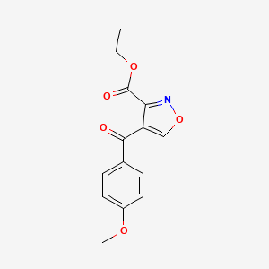 molecular formula C14H13NO5 B1290979 Ethyl 4-(4-methoxybenzoyl)-1,2-oxazole-3-carboxylate CAS No. 952182-69-3