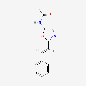 molecular formula C13H12N2O2 B12909799 N-(2-Styryloxazol-5-yl)acetamide 