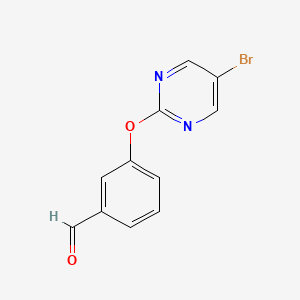 molecular formula C11H7BrN2O2 B1290980 3-[(5-Bromo-2-pyrimidinyl)oxy]benzenecarbaldehyde CAS No. 952182-70-6
