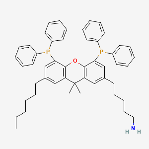 molecular formula C50H55NOP2 B12909804 5-(4,5-Bis(diphenylphosphino)-7-hexyl-9,9-dimethyl-9H-xanthen-2-yl)pentan-1-amine 