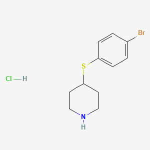 molecular formula C11H15BrClNS B1290982 4-[(4-Bromophenyl)thio]piperidine hydrochloride CAS No. 1134681-62-1