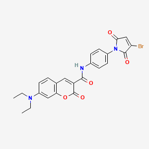 N-(4-(3-Bromo-2,5-dioxo-2,5-dihydro-1H-pyrrol-1-yl)phenyl)-7-(diethylamino)-2-oxo-2H-chromene-3-carboxamide