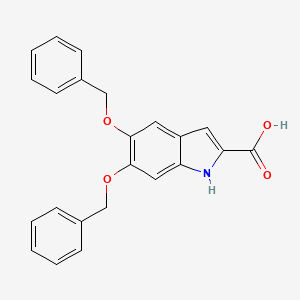 molecular formula C23H19NO4 B12909849 5,6-Bis(benzyloxy)-1h-indole-2-carboxylic acid CAS No. 4966-40-9