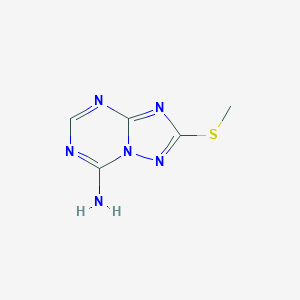 molecular formula C5H6N6S B1290985 2-(Methylthio)[1,2,4]triazolo[1,5-A][1,3,5]triazin-7-amine CAS No. 1011408-19-7