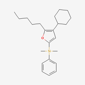 (4-Cyclohexyl-5-pentylfuran-2-yl)(dimethyl)phenylsilane