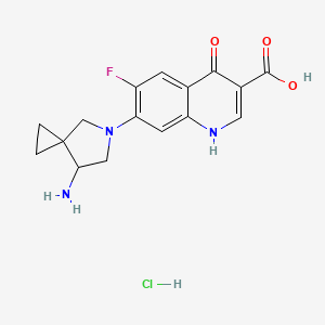 molecular formula C16H17ClFN3O3 B12909870 7-(7-Amino-5-azaspiro[2.4]heptan-5-yl)-6-fluoro-4-oxo-1,4-dihydroquinoline-3-carboxylic acid hydrochloride 