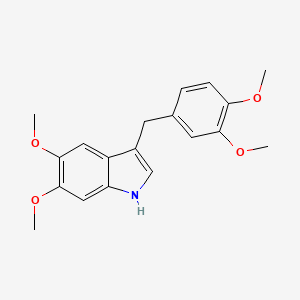 molecular formula C19H21NO4 B12909871 3-(3,4-Dimethoxybenzyl)-5,6-dimethoxy-1h-indole CAS No. 6286-59-5