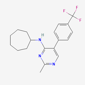 N-Cycloheptyl-2-methyl-5-[4-(trifluoromethyl)phenyl]pyrimidin-4-amine