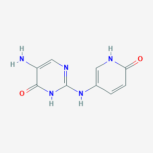 molecular formula C9H9N5O2 B12909889 5-Amino-2-[(6-oxo-1,6-dihydropyridin-3-yl)amino]pyrimidin-4(3H)-one CAS No. 77961-60-5