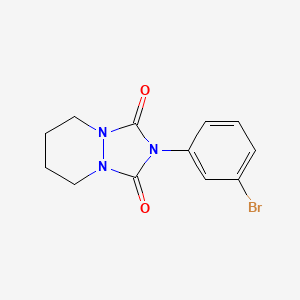 molecular formula C12H12BrN3O2 B12909898 1H-(1,2,4)Triazolo(1,2-a)pyridazine-1,3(2H)-dione, tetrahydro-2-(3-bromophenyl)- CAS No. 58744-49-3