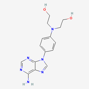 molecular formula C15H18N6O2 B12909901 2,2'-{[4-(6-Amino-9h-purin-9-yl)phenyl]imino}diethanol CAS No. 16208-02-9