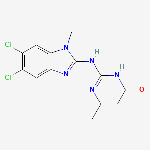 2-[[5,6-Dichloro-1-methyl-2-benzimidazolyl]amino]-6-methyl-4-pyrimidinol