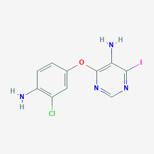 molecular formula C10H8ClIN4O B12909945 4-(4-Amino-3-chlorophenoxy)-6-iodopyrimidin-5-amine CAS No. 919278-43-6