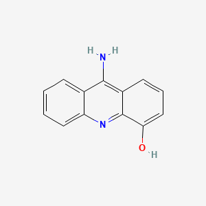 molecular formula C13H10N2O B12909971 4-Acridinol, 9-amino- CAS No. 23045-33-2