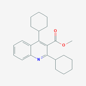 molecular formula C23H29NO2 B12909975 Methyl 2,4-dicyclohexylquinoline-3-carboxylate CAS No. 753487-76-2