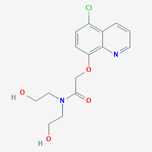 molecular formula C15H17ClN2O4 B12909980 2-((5-Chloroquinolin-8-yl)oxy)-N,N-bis(2-hydroxyethyl)acetamide CAS No. 88350-46-3