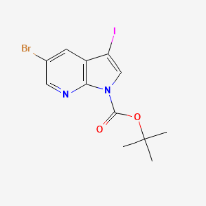 5-Bromo-3-iodo-pyrrolo[2,3-b]pyridine-1-carboxylic acid tert-butyl ester