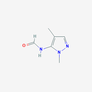 molecular formula C6H9N3O B12909992 N-(1,4-Dimethyl-1H-pyrazol-5-yl)formamide CAS No. 112029-00-2