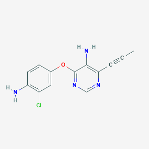 4-(4-Amino-3-chlorophenoxy)-6-(prop-1-yn-1-yl)pyrimidin-5-amine