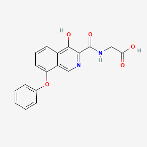 N-(4-Hydroxy-8-phenoxyisoquinoline-3-carbonyl)glycine