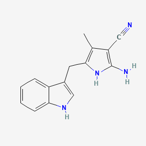 2-Amino-5-[(1H-indol-3-yl)methyl]-4-methyl-1H-pyrrole-3-carbonitrile