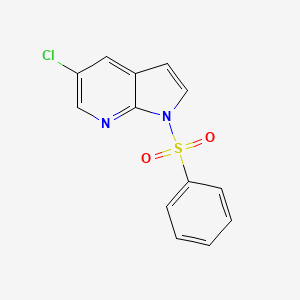 molecular formula C13H9ClN2O2S B1291004 1-Benzenesulfonyl-5-chloro-1H-pyrrolo[2,3-b]pyridine CAS No. 1015608-87-3