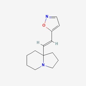 molecular formula C13H18N2O B12910056 (E)-5-(2-(Octahydroindolizin-8a-yl)vinyl)isoxazole 