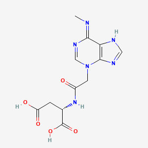 molecular formula C12H14N6O5 B12910072 N-{[6-(Methylamino)-3H-purin-3-yl]acetyl}-L-aspartic acid CAS No. 918334-47-1