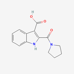 2-(Pyrrolidine-1-carbonyl)-1h-indole-3-carboxylic acid