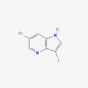 molecular formula C7H4BrIN2 B1291008 6-溴-3-碘-1H-吡咯并[3,2-b]吡啶 CAS No. 956485-60-2