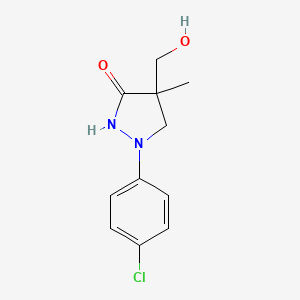 1-(4-Chlorophenyl)-4-(hydroxymethyl)-4-methylpyrazolidin-3-one