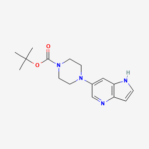 molecular formula C16H22N4O2 B1291009 叔丁基4-(1H-吡咯并[3,2-b]吡啶-6-基)哌嗪-1-羧酸酯 CAS No. 1015609-59-2