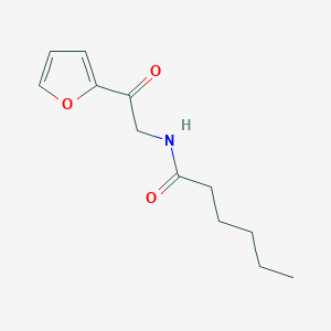 molecular formula C12H17NO3 B12910090 N-(2-(Furan-2-yl)-2-oxoethyl)hexanamide CAS No. 88352-99-2