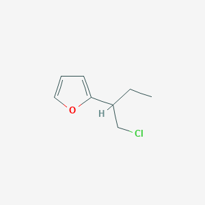 molecular formula C8H11ClO B12910096 2-(1-Chlorobutan-2-yl)furan CAS No. 89026-09-5