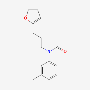 molecular formula C16H19NO2 B12910117 N-[3-(Furan-2-yl)propyl]-N-(3-methylphenyl)acetamide CAS No. 57696-79-4