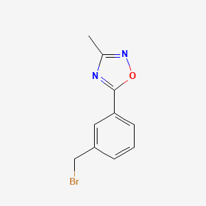 molecular formula C10H9BrN2O B1291015 5-[3-(溴甲基)苯基]-3-甲基-1,2,4-恶二唑 CAS No. 926921-57-5