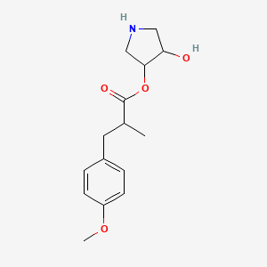 (4-Hydroxypyrrolidin-3-yl) 3-(4-methoxyphenyl)-2-methylpropanoate