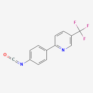 molecular formula C13H7F3N2O B1291019 2-(4-Isocyanatophenyl)-5-(trifluoromethyl)pyridine CAS No. 906352-73-6