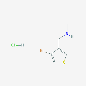 molecular formula C6H9BrClNS B1291020 1-(4-Bromothiophen-3-yl)-N-methylmethanamine hydrochloride CAS No. 944450-82-2