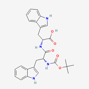 molecular formula C27H30N4O5 B12910237 N-(tert-Butoxycarbonyl)-D-tryptophyl-D-tryptophan CAS No. 160623-01-8