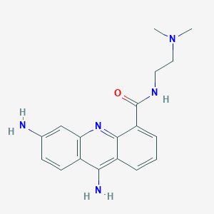 molecular formula C18H21N5O B12910238 6,9-Diamino-N-[2-(dimethylamino)ethyl]acridine-4-carboxamide CAS No. 89459-55-2