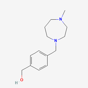 molecular formula C14H22N2O B1291024 {4-[(4-甲基四氢-1,4-二氮杂卓-1-基)甲基]苯基}甲醇 CAS No. 884507-50-0