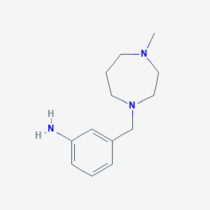 molecular formula C13H21N3 B1291026 3-[(4-Methyl-1,4-diazepan-1-yl)methyl]aniline CAS No. 915707-49-2