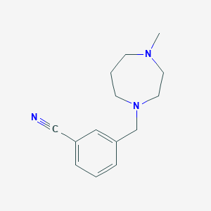 molecular formula C14H19N3 B1291027 3-[(4-甲基-1,4-二氮杂环-1-基)甲基]苯甲腈 CAS No. 910036-91-8