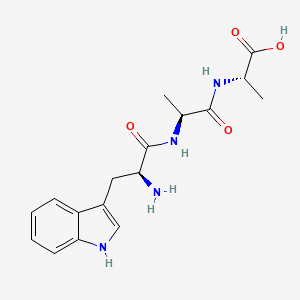 molecular formula C17H22N4O4 B12910279 L-Tryptophyl-L-alanyl-L-alanine CAS No. 166601-51-0