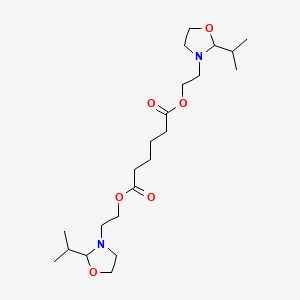 molecular formula C22H40N2O6 B12910306 Bis(2-(2-isopropyloxazolidin-3-yl)ethyl) adipate CAS No. 27325-78-6