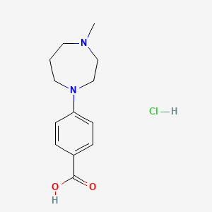 molecular formula C13H19ClN2O2 B1291033 4-(4-Methyl-1,4-diazepan-1-yl)benzoic acid;hydrochloride CAS No. 303134-03-4